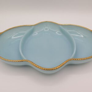 blue delphite platter