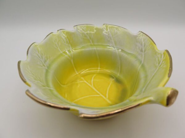 yellow ceramic dish