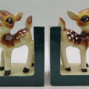 ceramic deer bookends