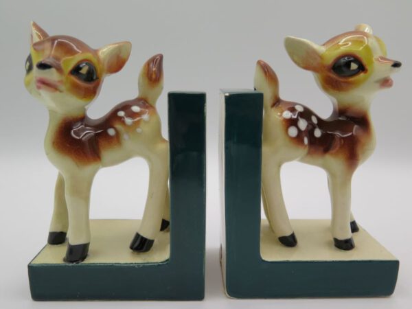 ceramic deer bookends