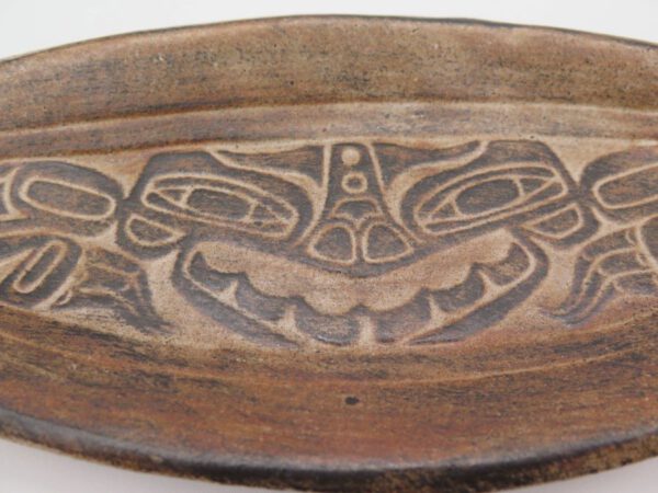 haida design on clay tray