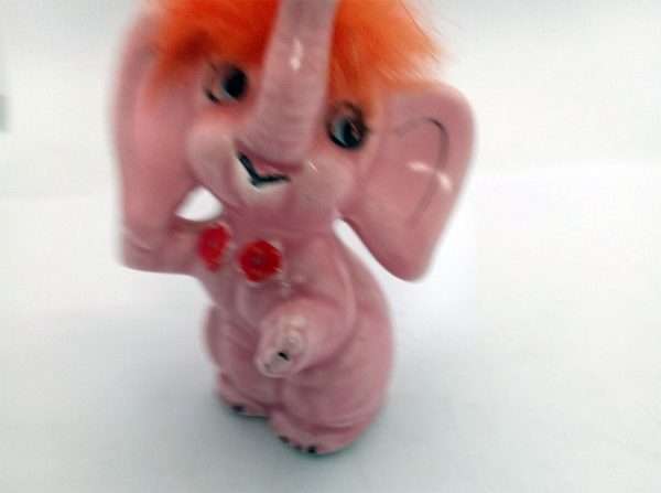 Pink Elephant Figurine