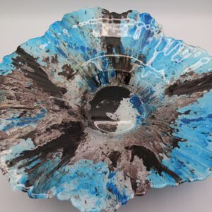shallow glass bowl