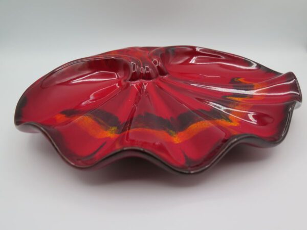 ceramic fan shaped platter