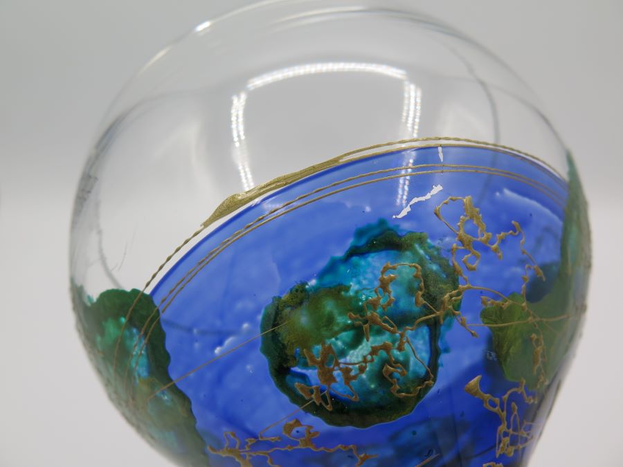 Hand Painted Wine Glass - Image 4