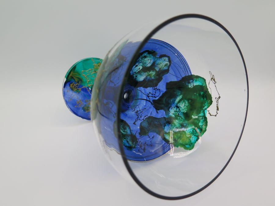 Hand Painted Wine Glass - Image 6