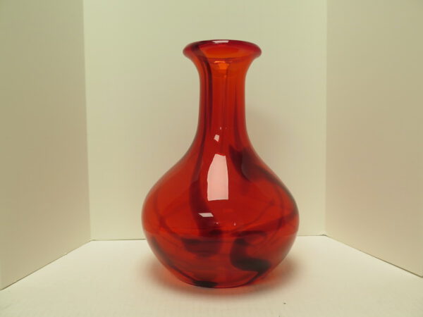 orange glass vase