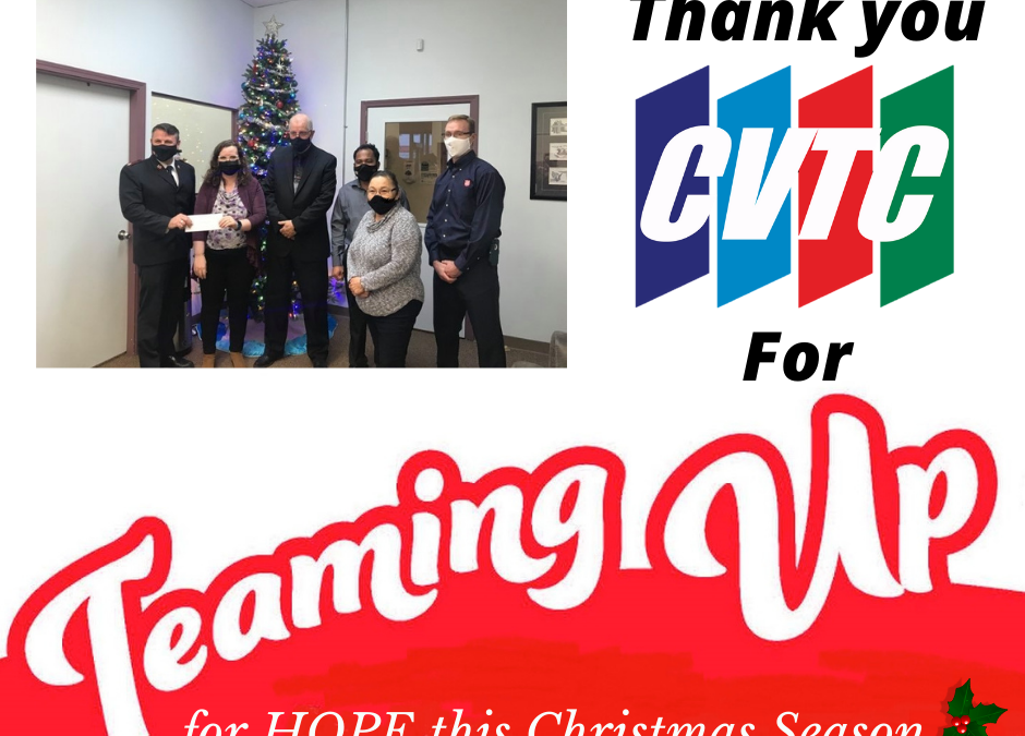 CVTC Donates to the Salvation Army