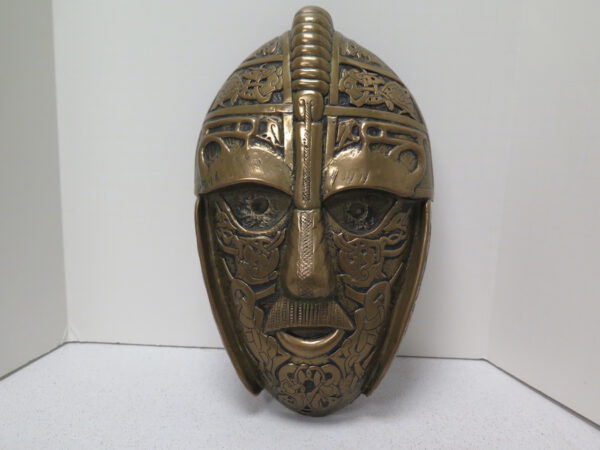 metal viking mask plaque